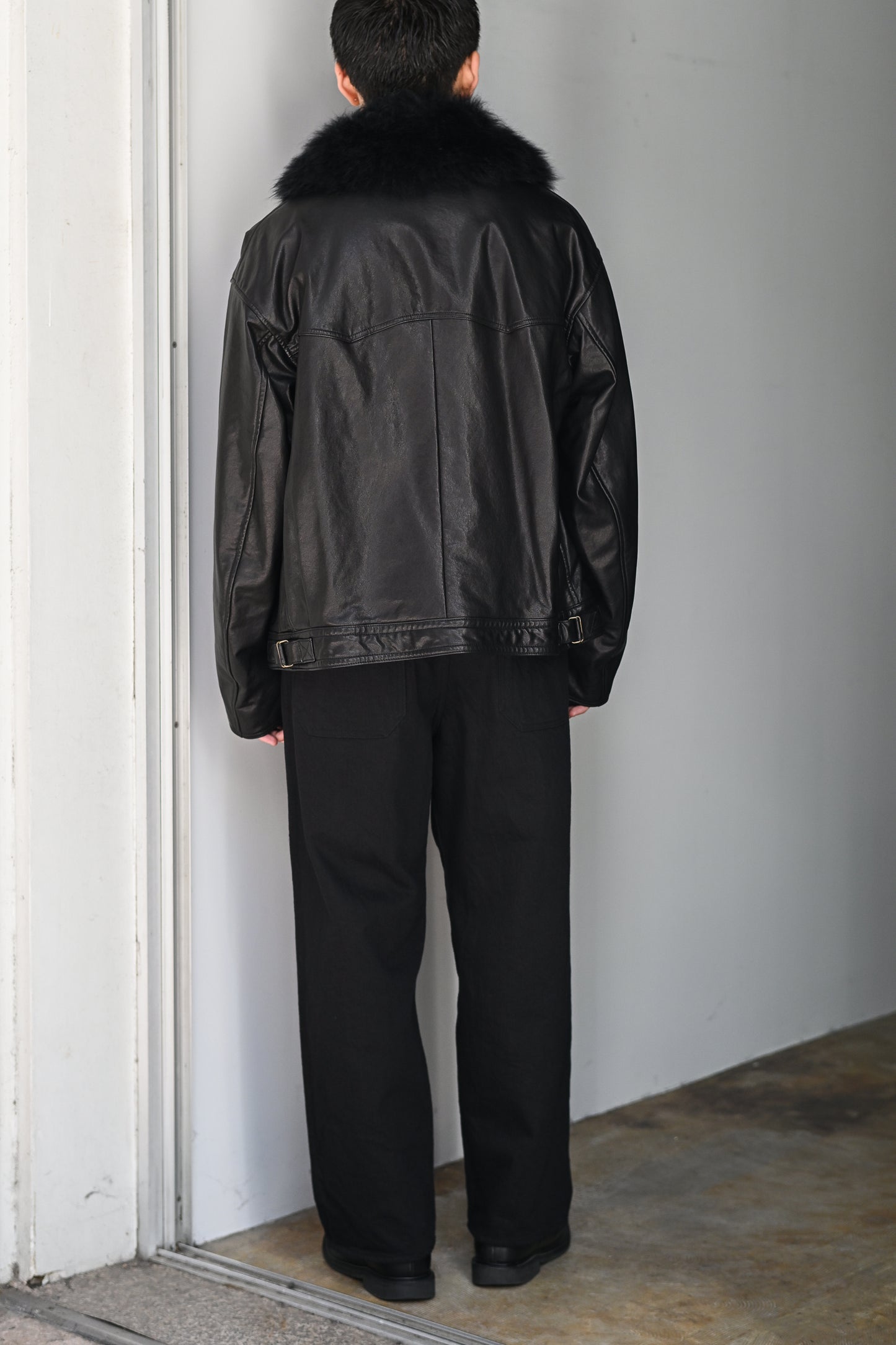 barbell object / f/l jkt -BLACK