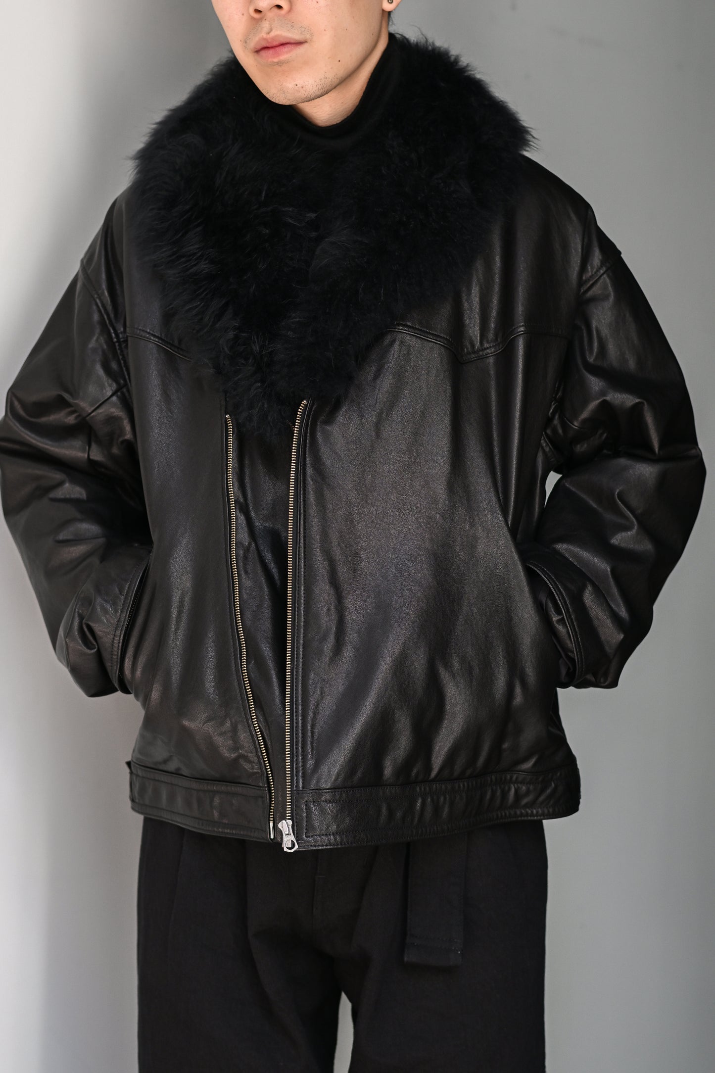 barbell object / f/l jkt -BLACK