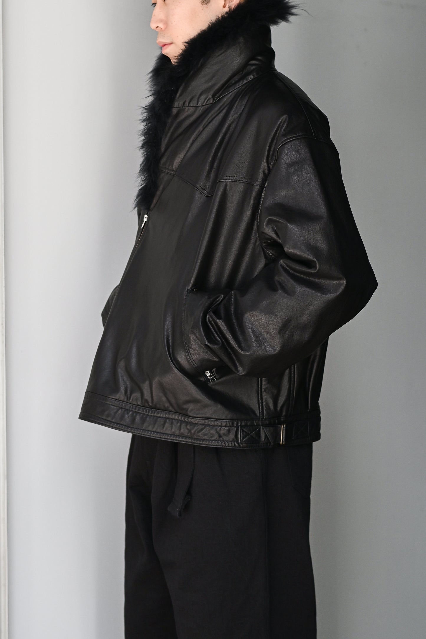 barbell object / f/l jkt -BLACK