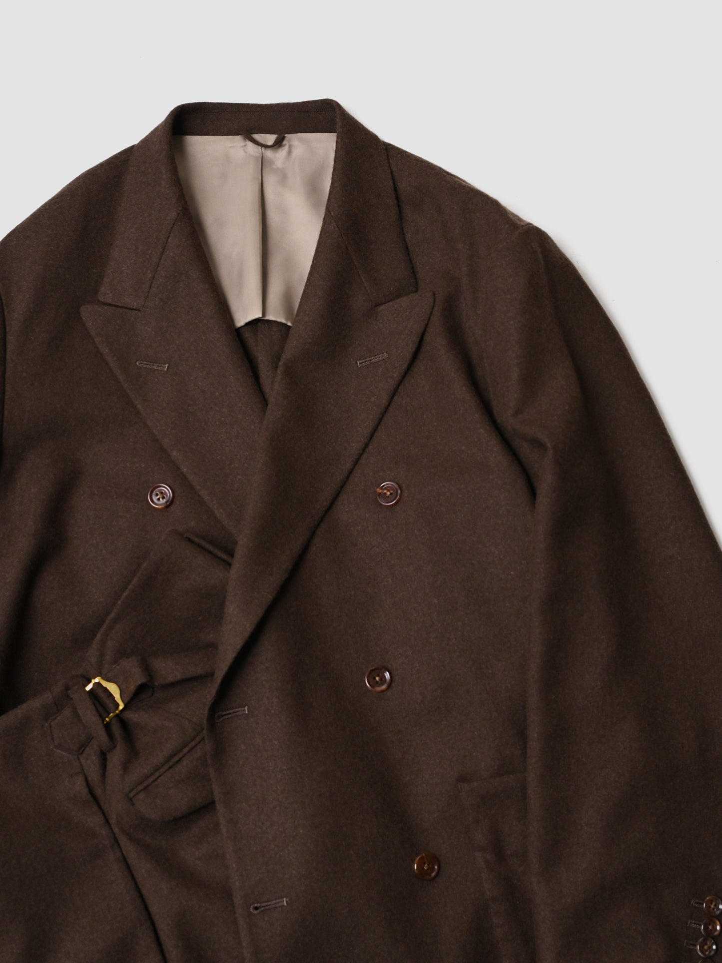 ANTOS. / BOXY DB BLAZER & SAILOR TROUSERS -BROWN