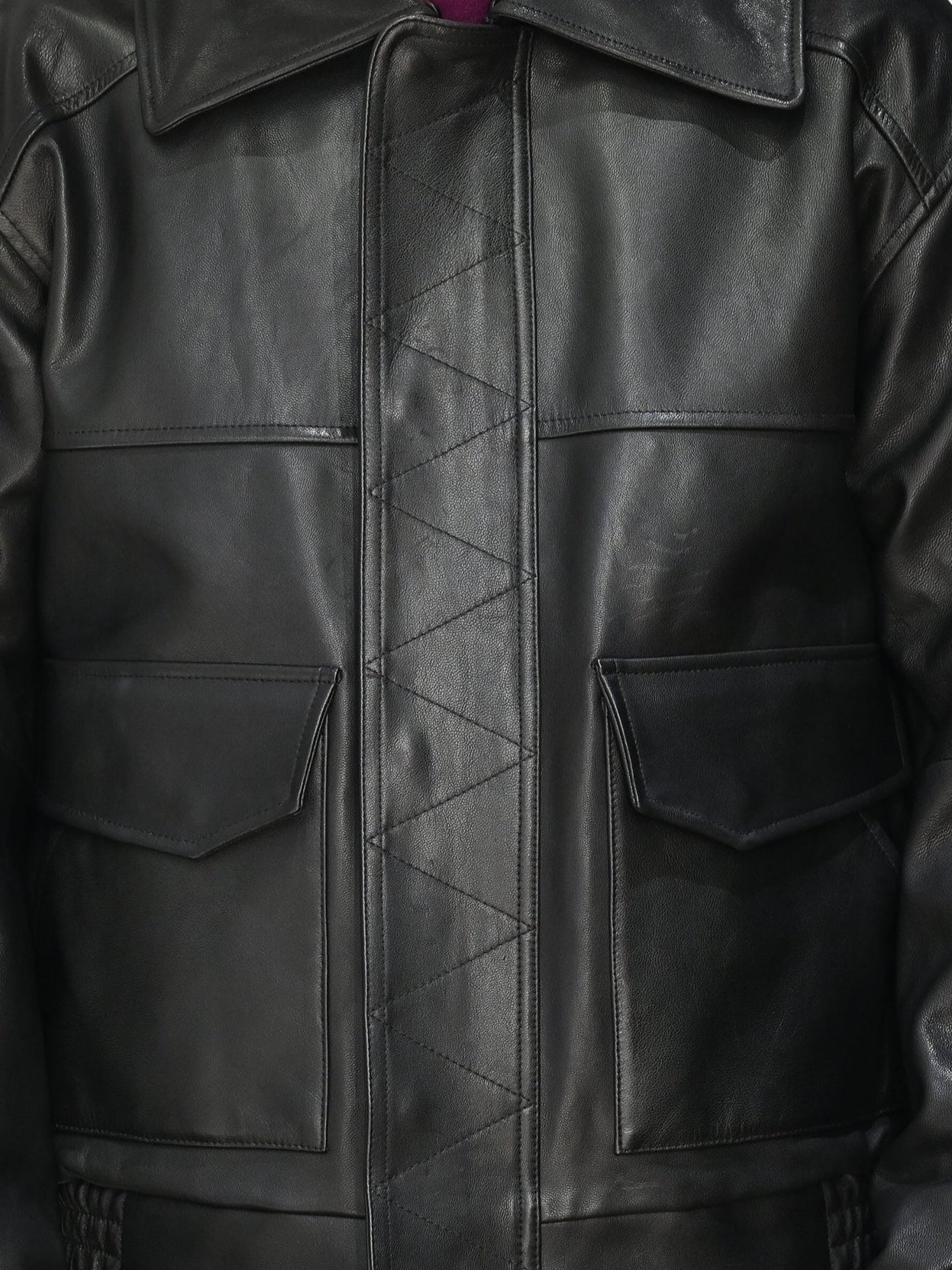 Afiit / LEATHER JACKET -BLACK