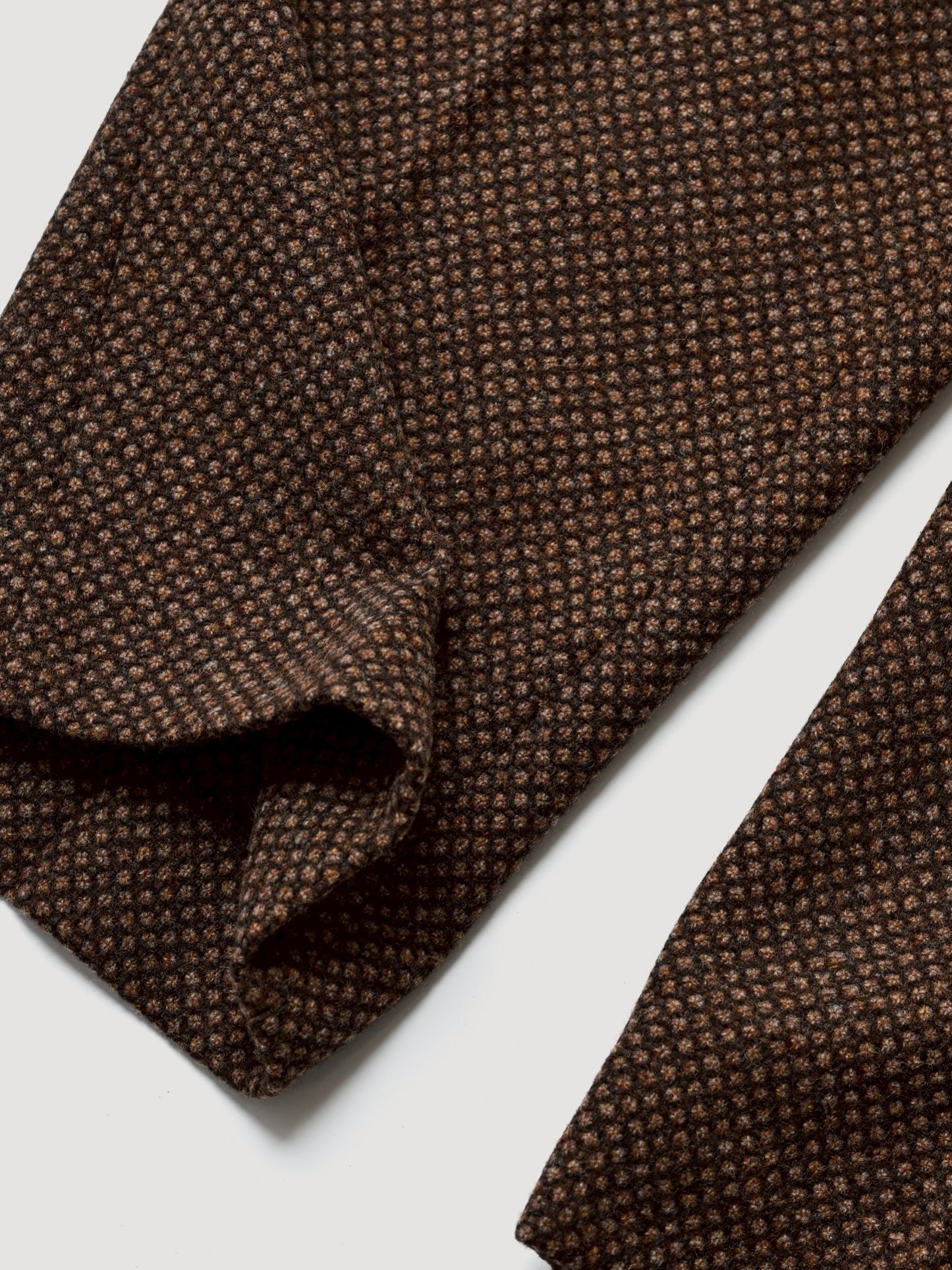 BISOWN / HEAVYWOOL 1TUCK EASY SLACKS - BROWN EYES