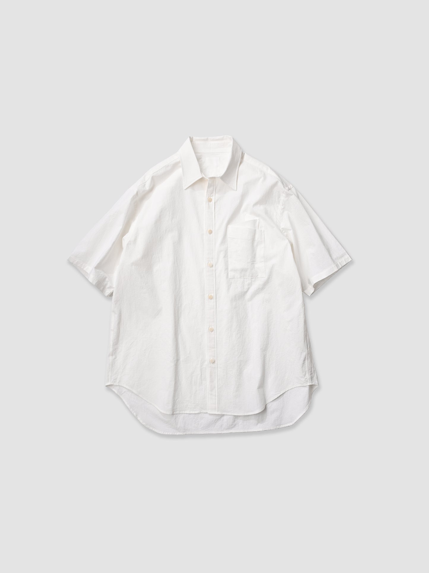 WHOWHAT / ORIGAMI POCKET SHIRT<SHORT SLEEVE> -WHITE