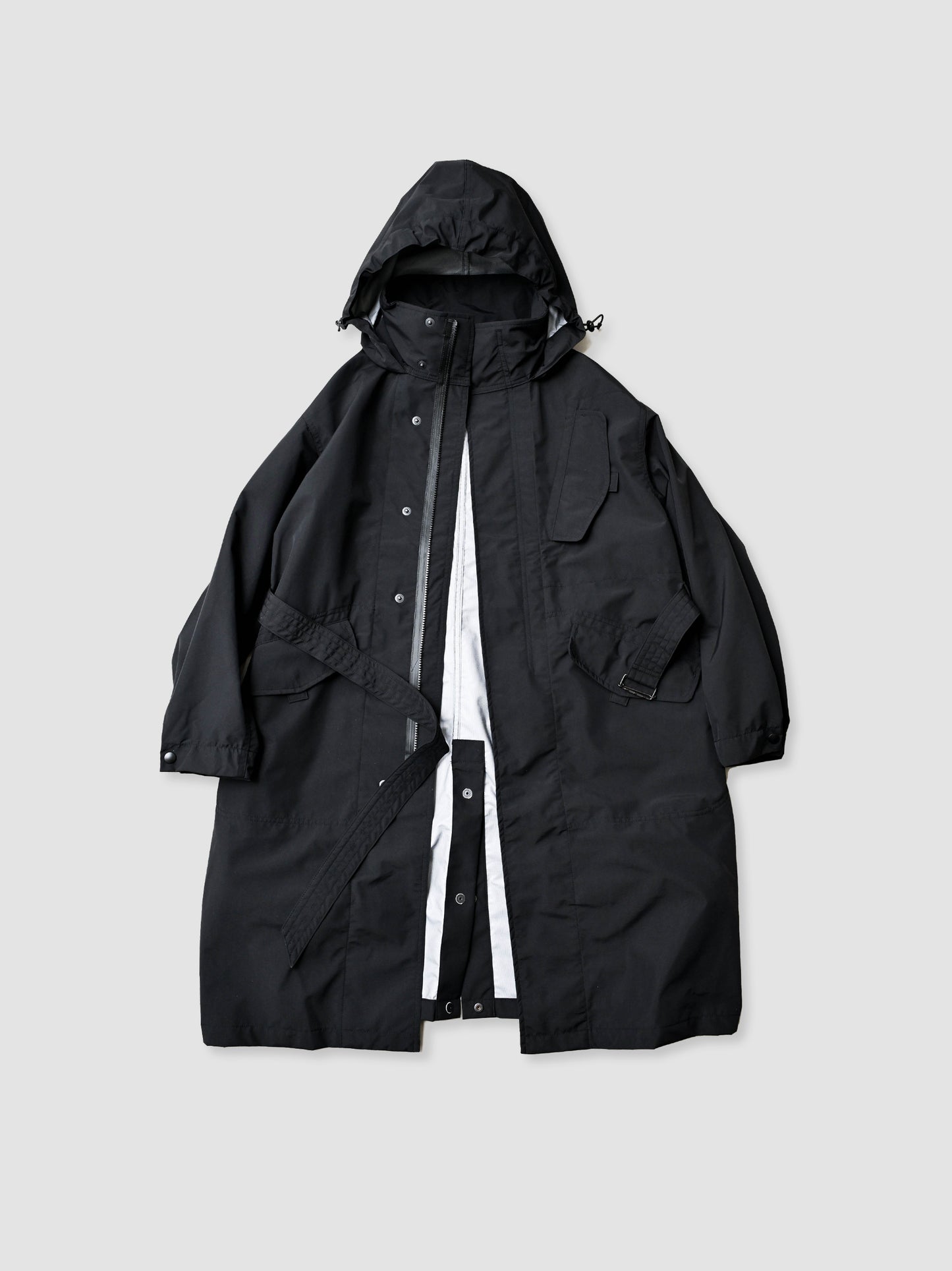 WHOWHAT / WEATHER PROOF COAT -BLACK