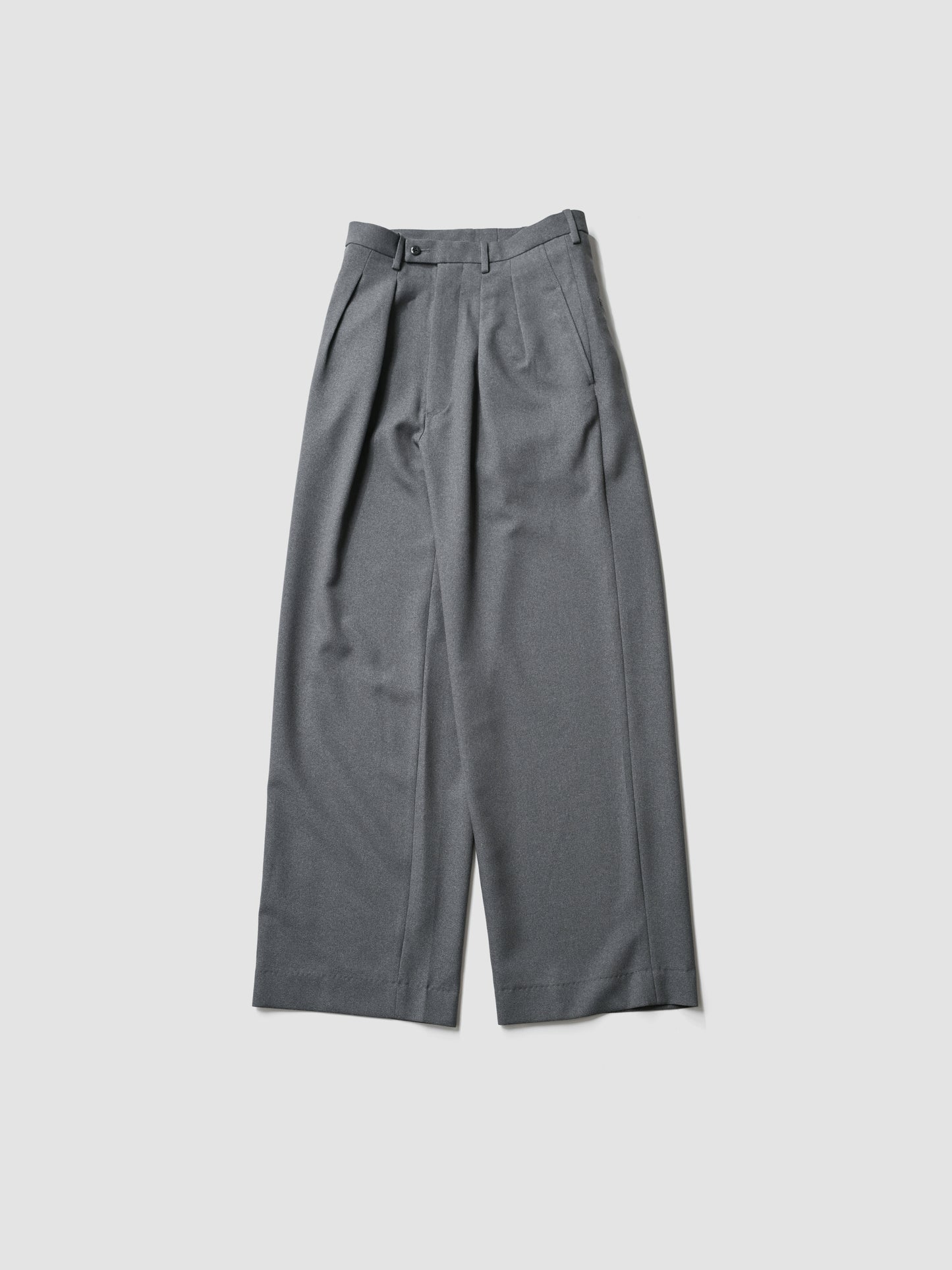 M's braque / TUCKED BAGGY PANTS -CHARCOAL GREY