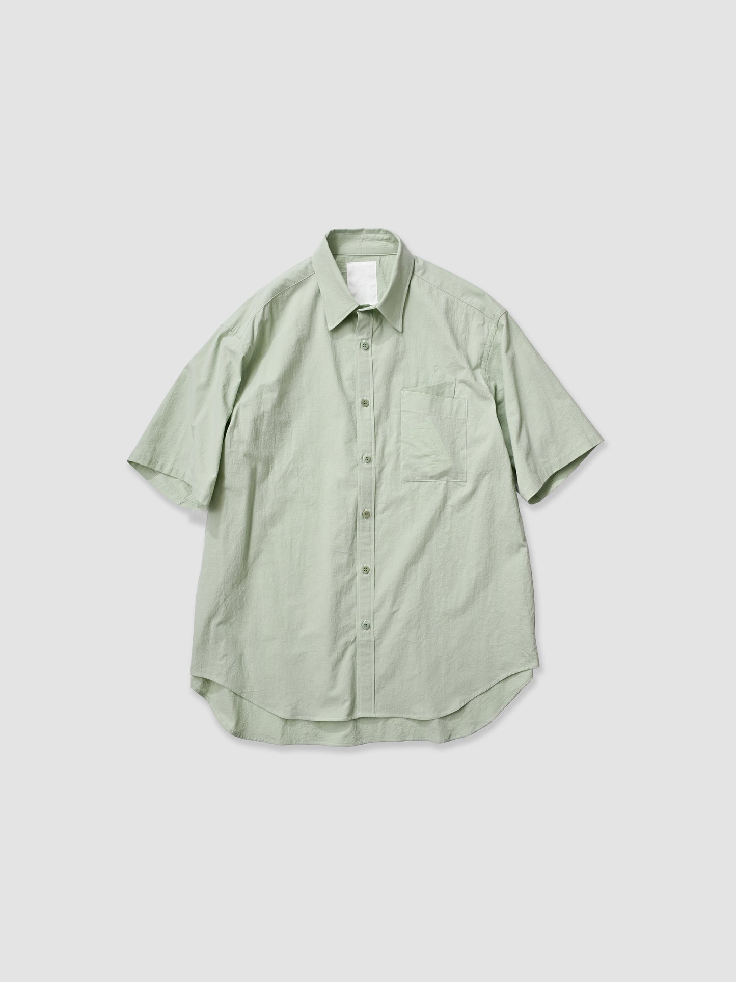 WHOWHAT / ORIGAMI POCKET SHIRT<SHORT SLEEVE> -ICE GREEN