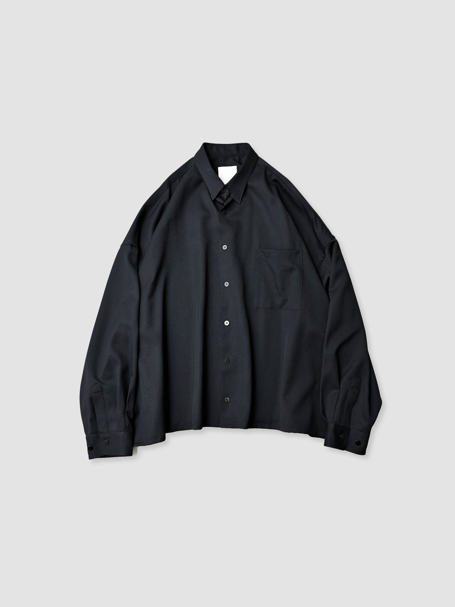 WHOWHAT / 5X SHIRT<SHORT LENGTH> -BLACK
