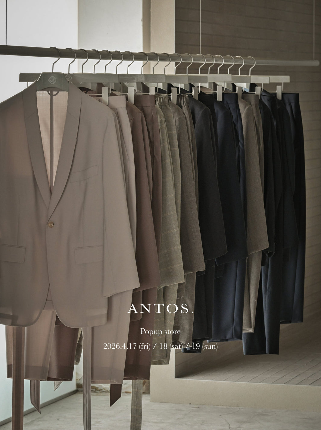 ANTOS. Popup store 開催のお知らせ