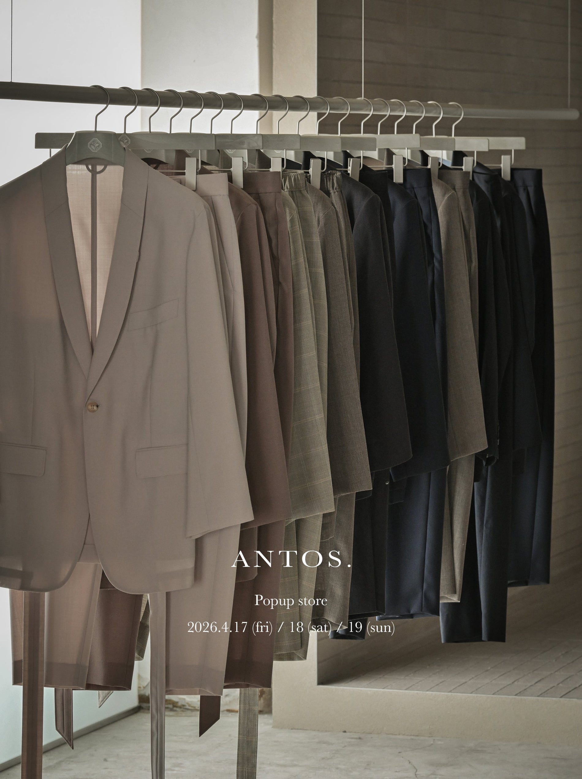 ANTOS. Popup store 開催のお知らせ