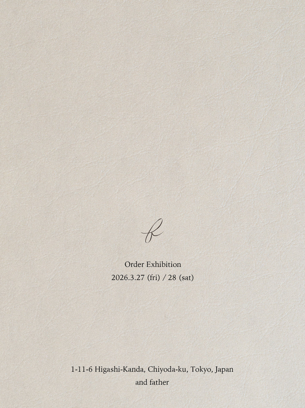 forme "Order Exhibition"