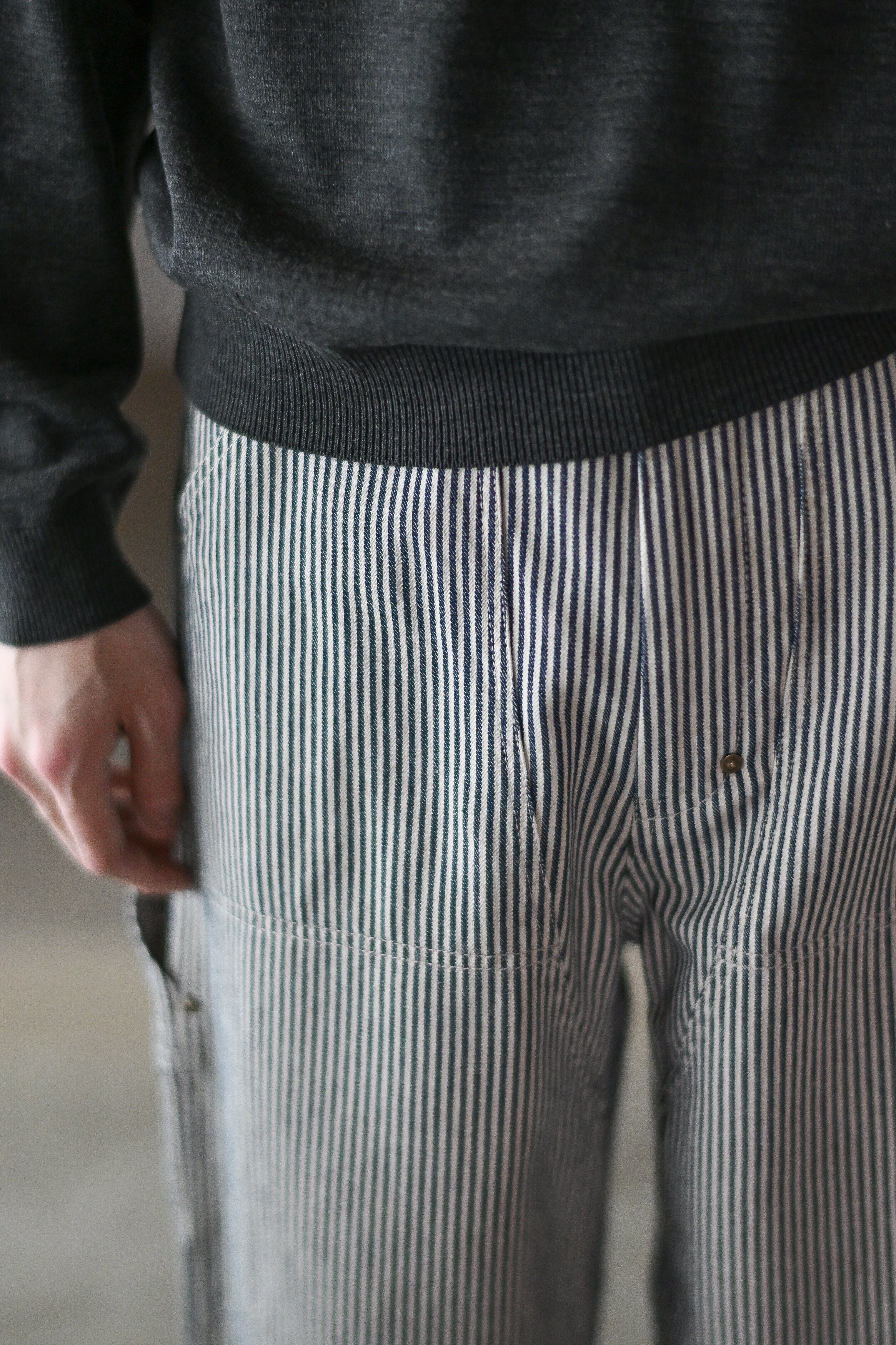 AUBERGE / ANTON -BEIGE×NAVY