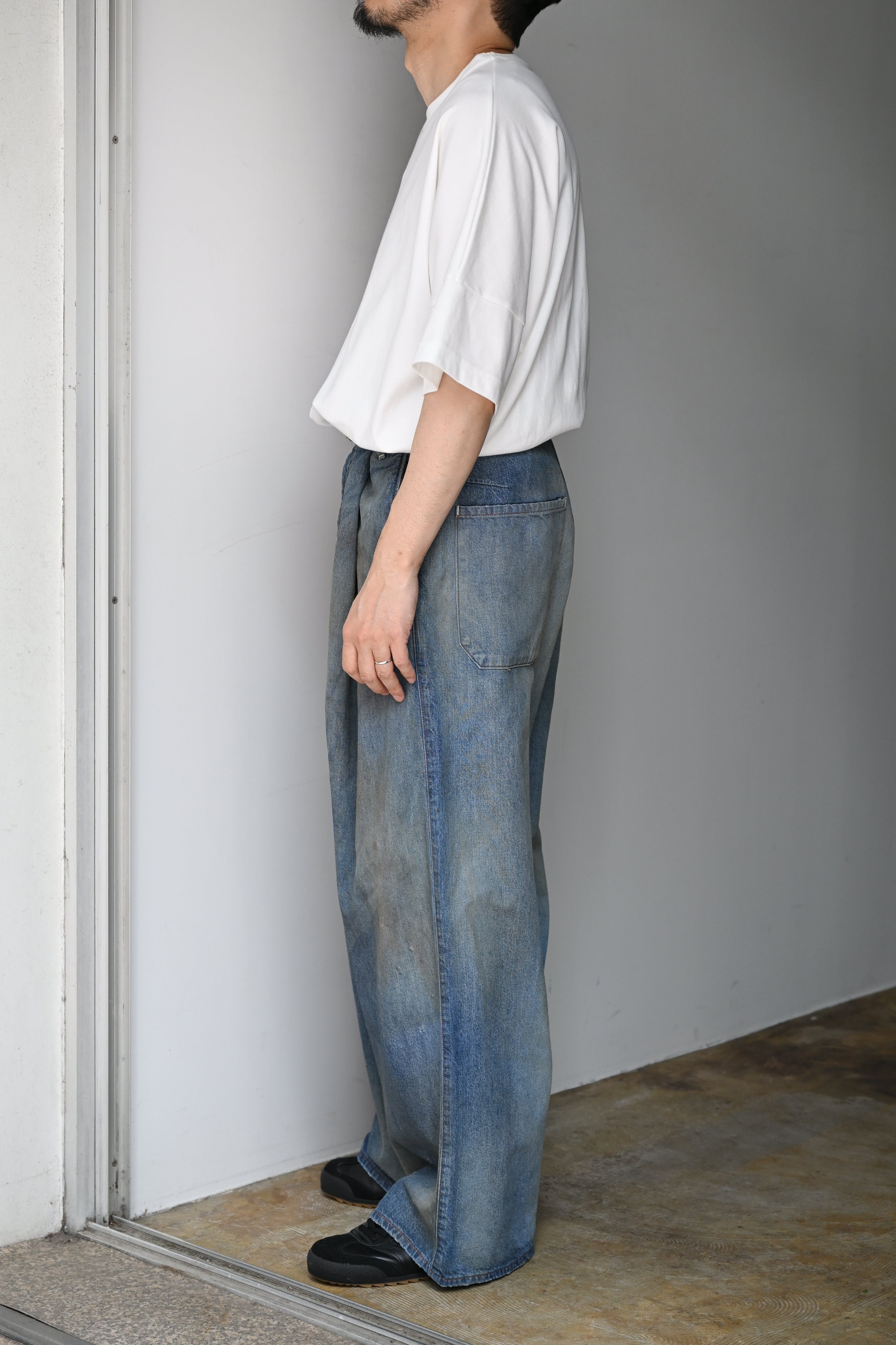ANCELLM / DENIM PAINTER PANTS -INDIGO