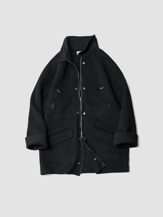 barbell object / r/w off coat -BLACK