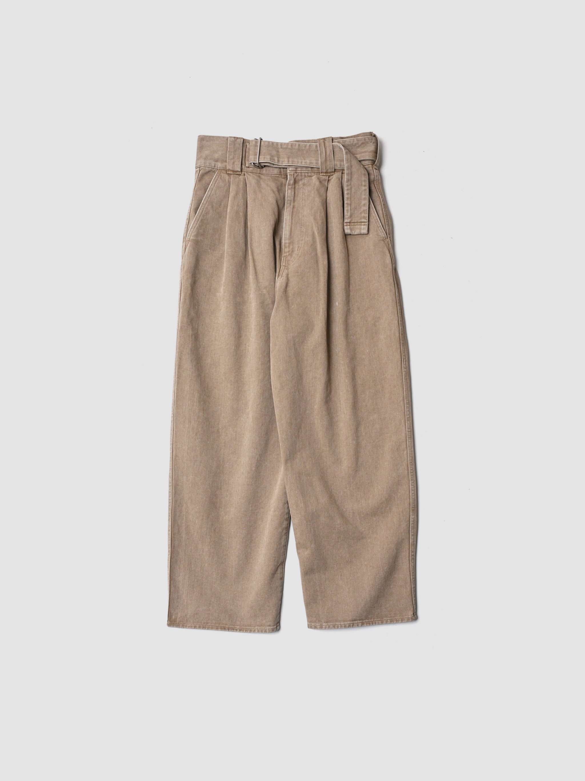 barbell object / denim pt -BEIGE