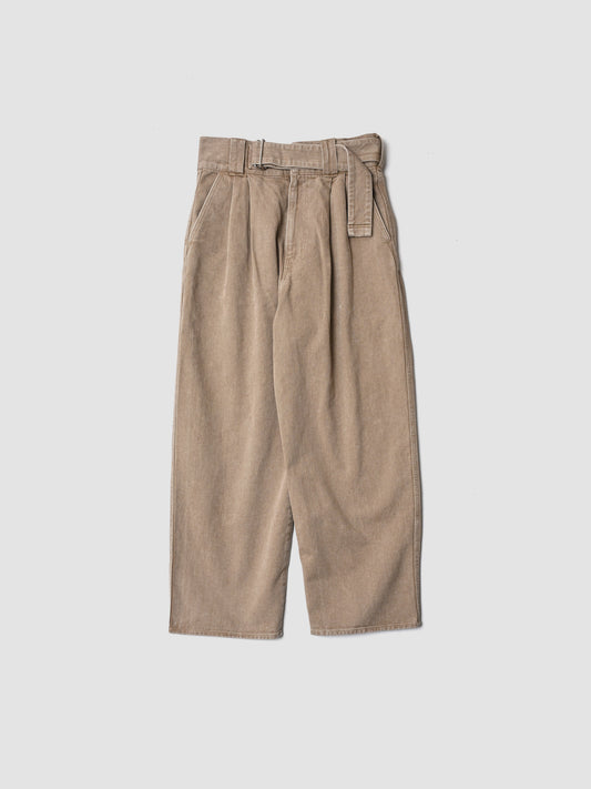barbell object / denim pt -beige