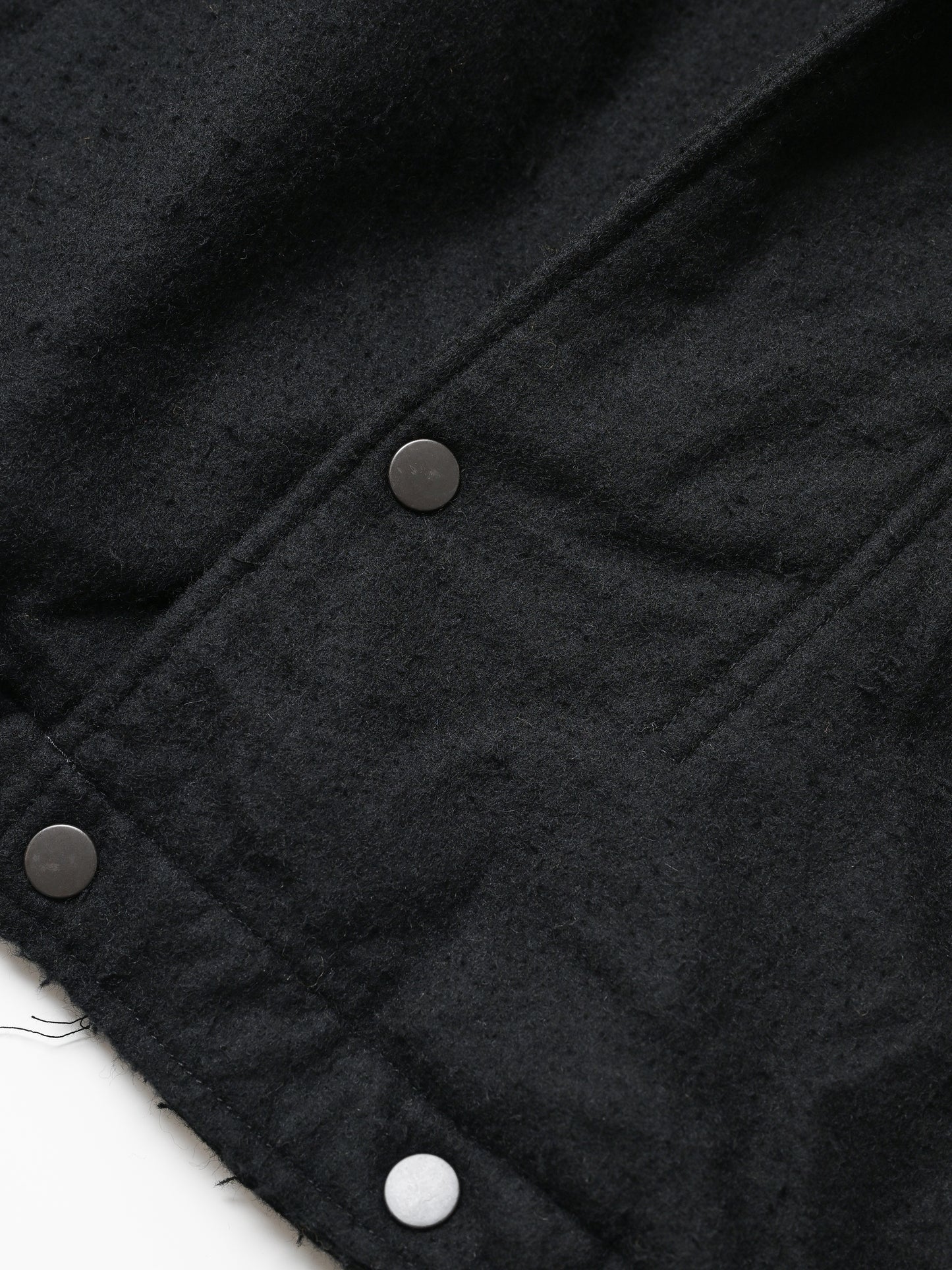 ANCELLM / PILLING WOOL DOUBLE BLOUSON -BLACK