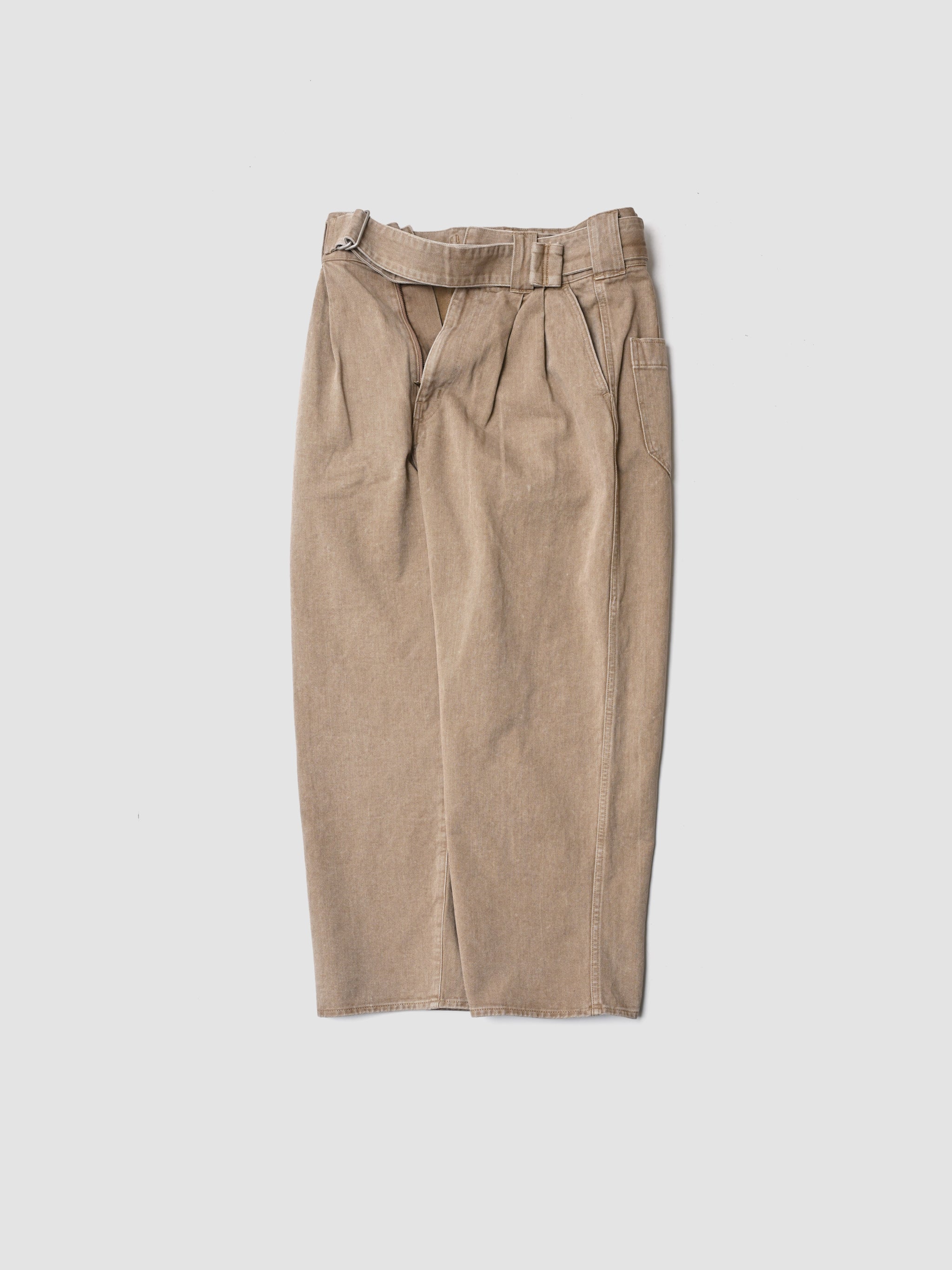 barbell object / denim pt -BEIGE