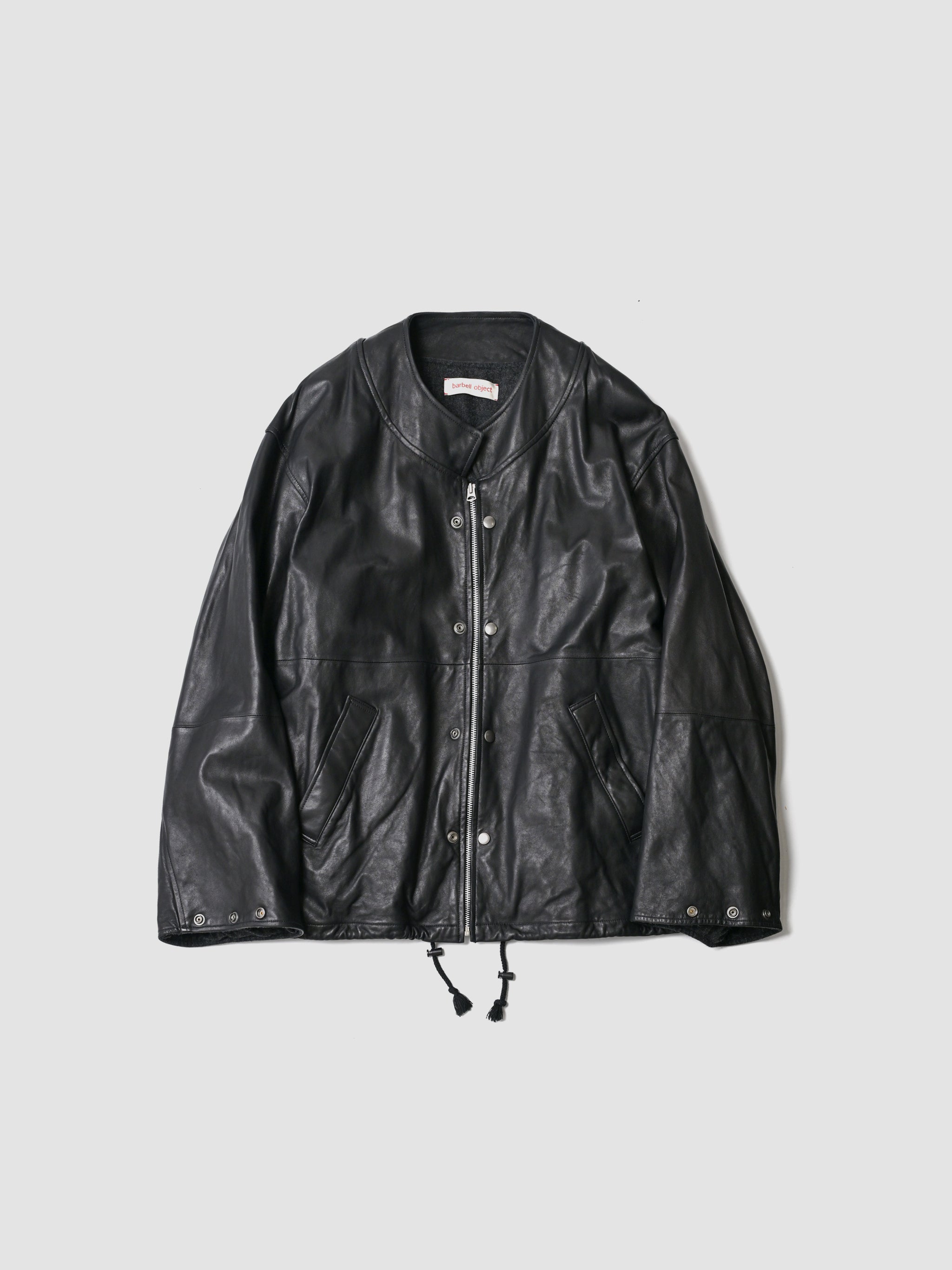 barbell object / leather ns jkt -FADE BLACK – and father