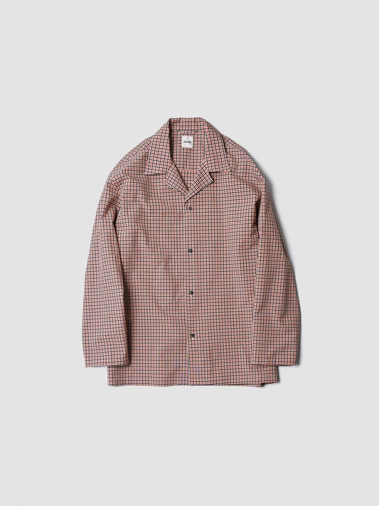 BISOWN / GUNCLUBCHECK SLEEPING SHIRTSJACKET  -RED GUNCLUBCHECK