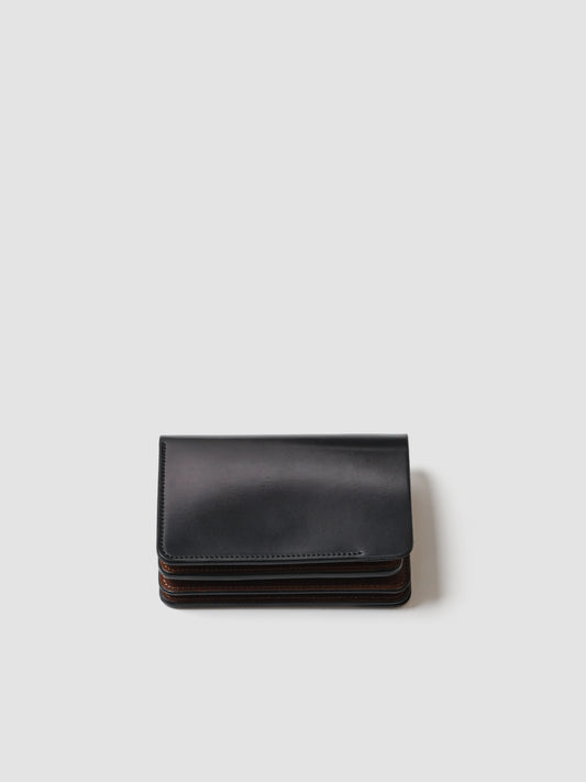 forme / Short wallet Cordovan  -BLACK×BROWN