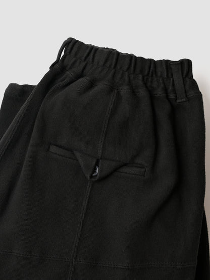 ANCELLM / SWITCHING SMOOTH KNIT PANTS -BLACK