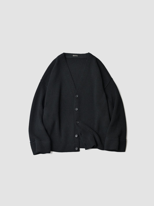 Antwort / DROP KNIT CARDIGAN -BLACK