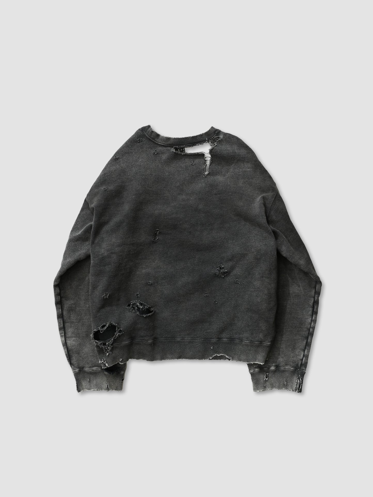 ANCELLM / HARD CRASH SWEAT SHIRT -BLACK