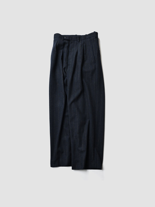 M's braque / TUCKED BAGGY PANTS -NAVY STRIPE