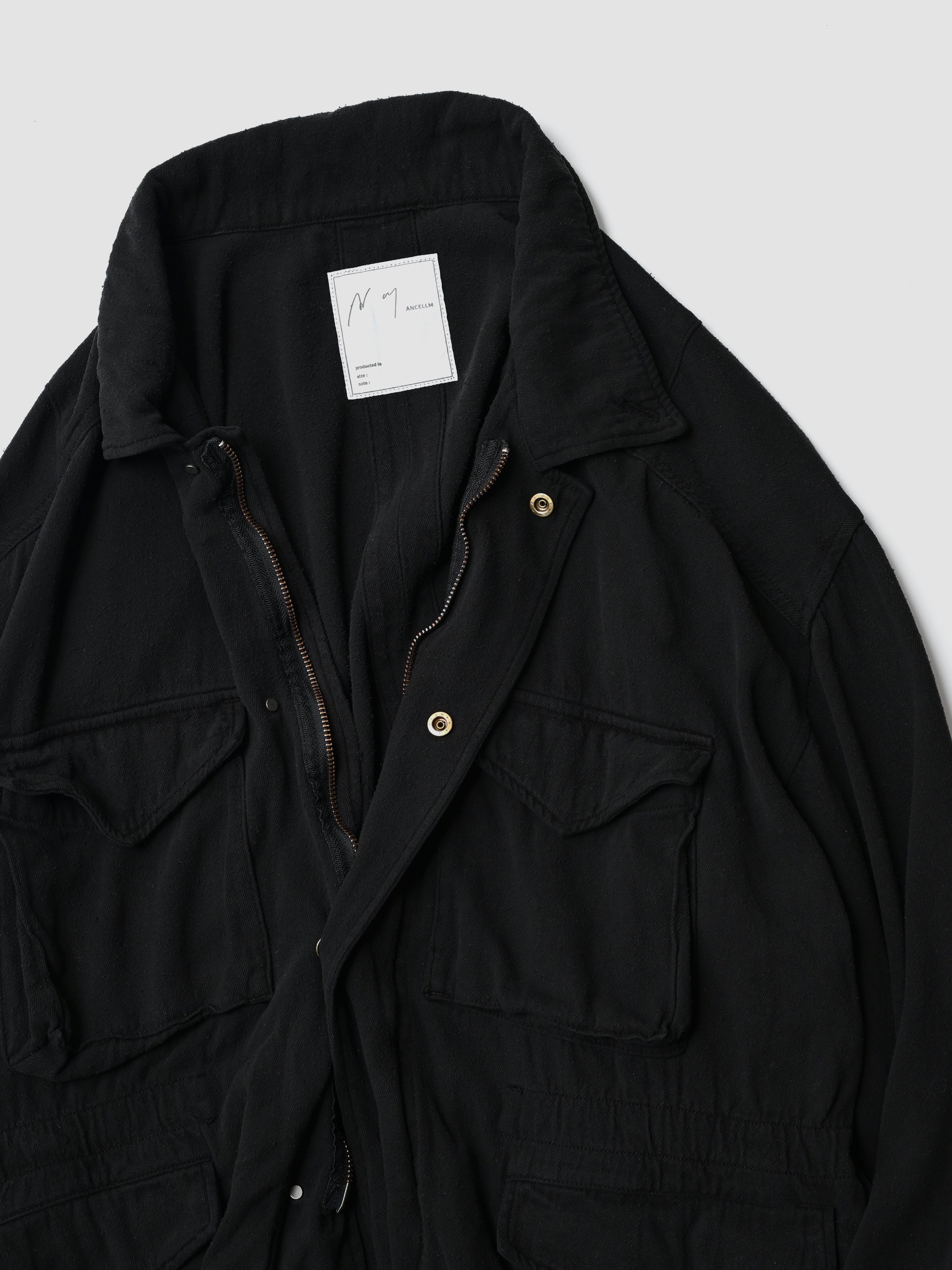 SUEDE SILK JACKET　ANCELLM ANCELLM / SILK SUEDE FIELD JACKET -SAND – and father