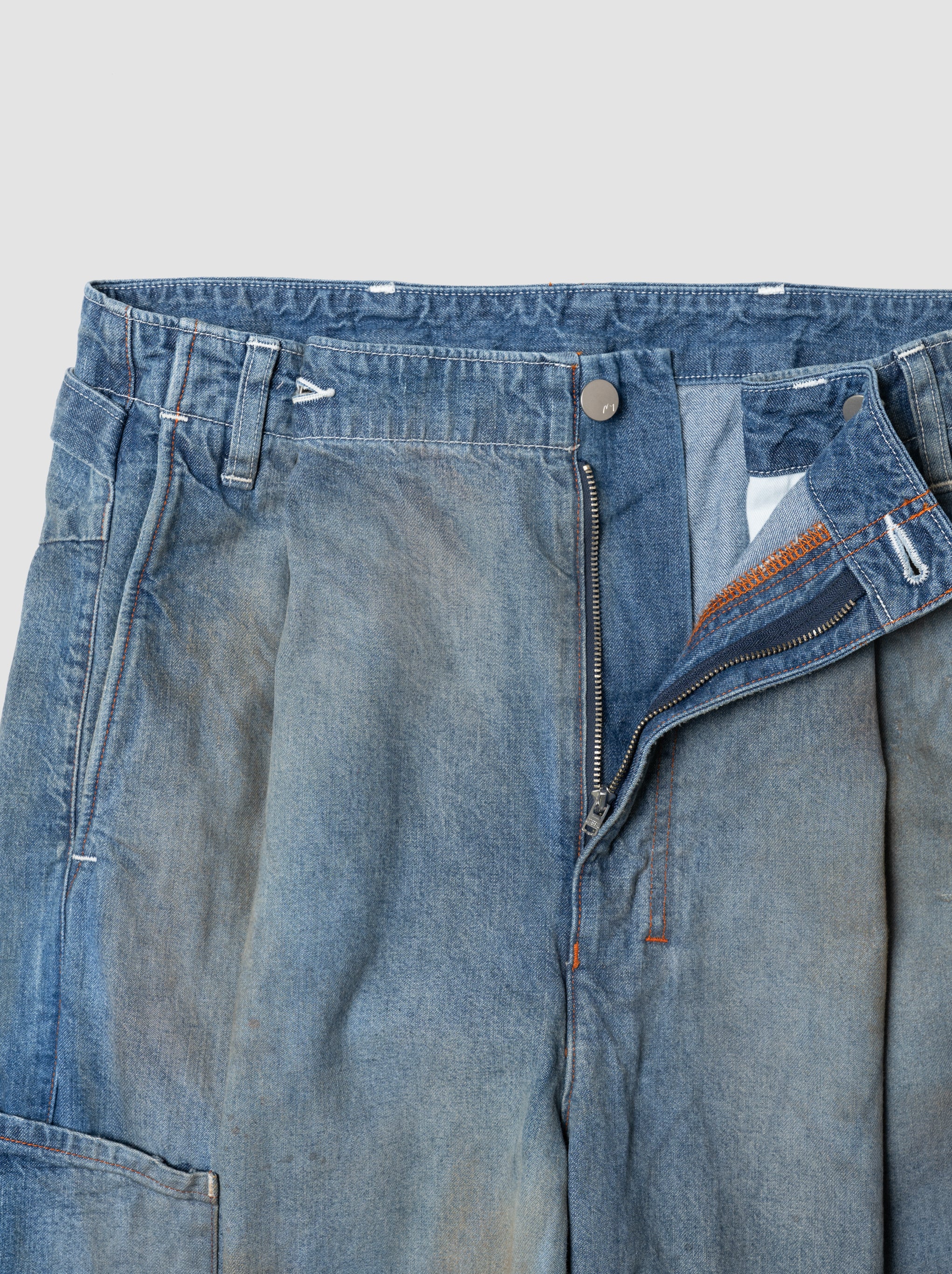 ANCELLM / DENIM PAINTER PANTS -INDIGO