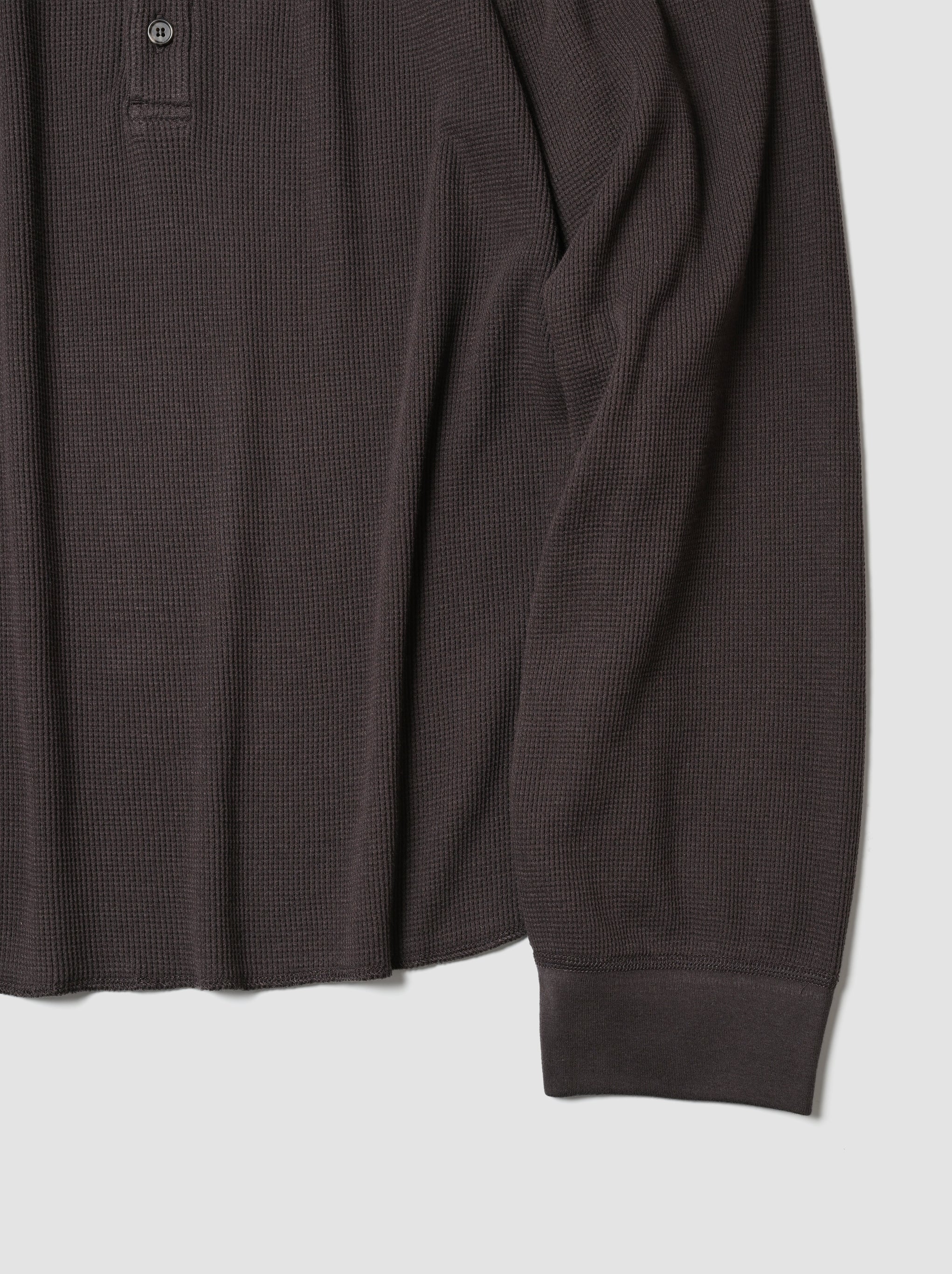 ANCELLM / C/CA HENLEY LS T-SHIRT -D.BROWN