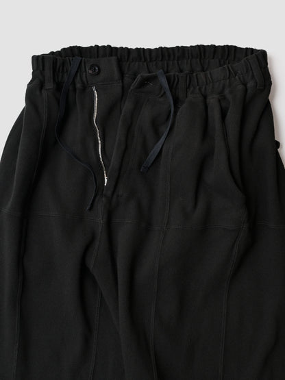 ANCELLM / SWITCHING SMOOTH KNIT PANTS -BLACK