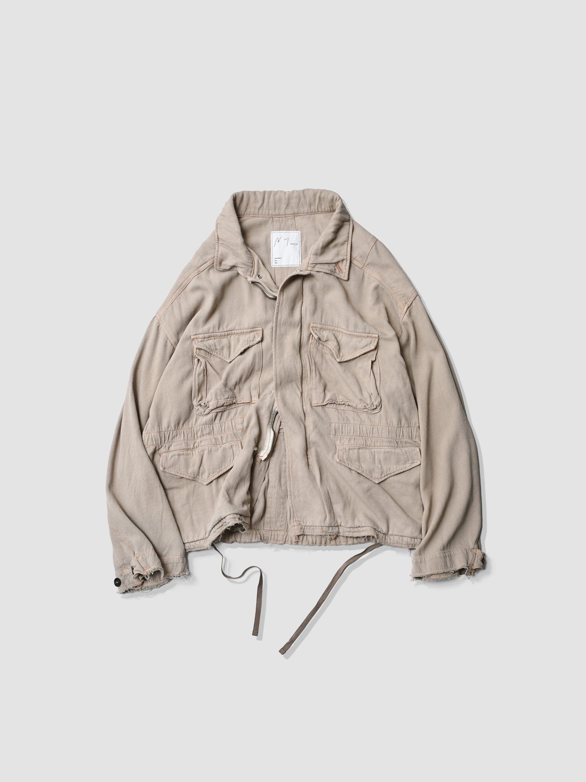 SUEDE SILK JACKET　ANCELLM ANCELLM / SILK SUEDE FIELD JACKET -SAND – and father