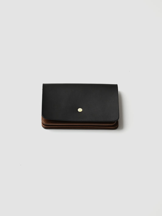 forme / Hand wallet Liscio×DOUBLE -BLACK×BROWN