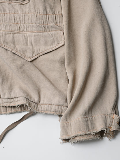 ANCELLM / SILK SUEDE FIELD JACKET -SAND