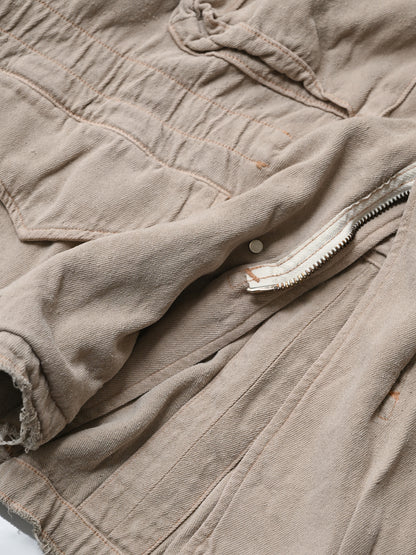 ANCELLM / SILK SUEDE FIELD JACKET -SAND