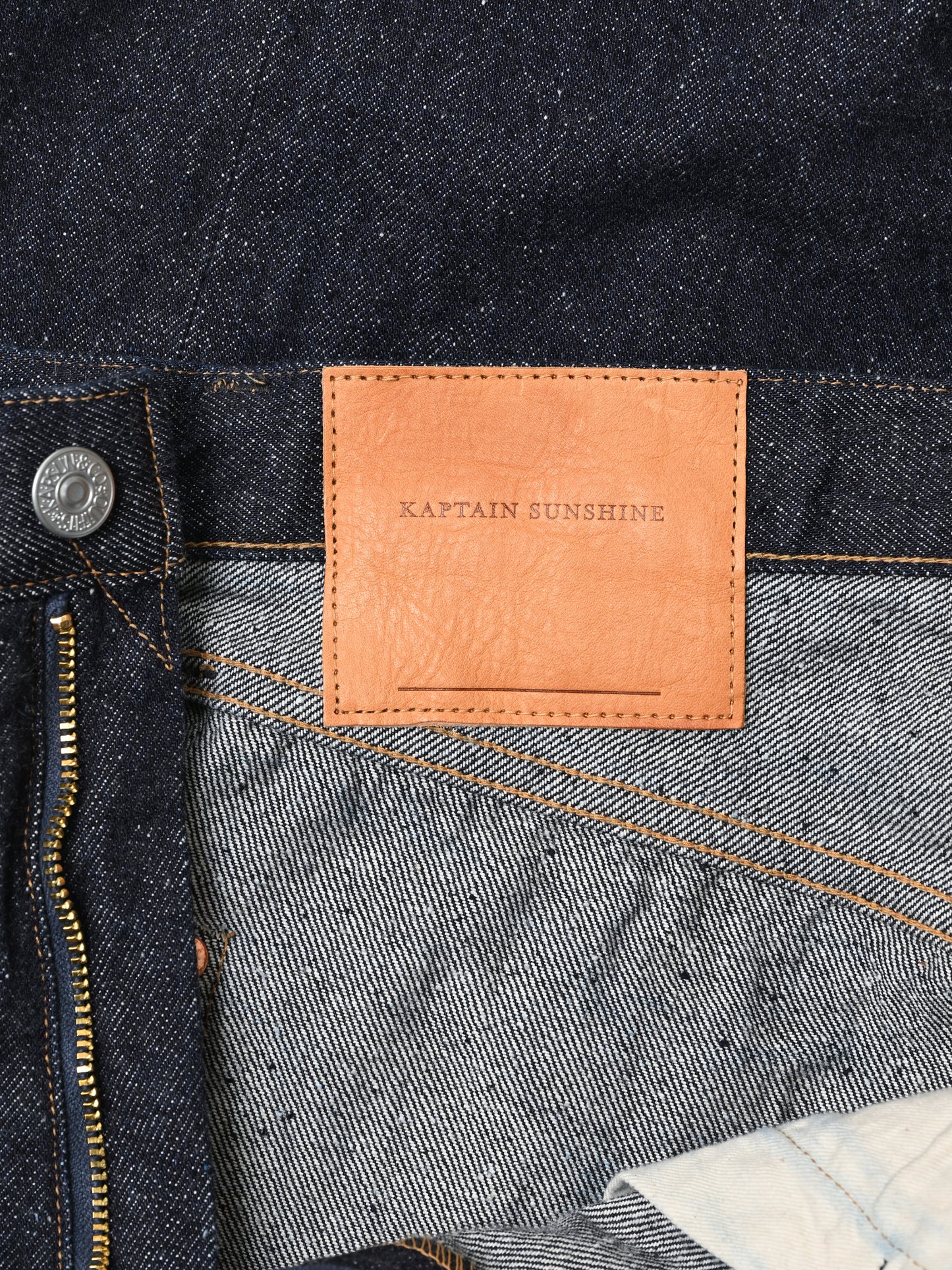 KAPTAIN SUNSHINE / 5P Zipper Front Denim Pants -INDIGO ONEWASH