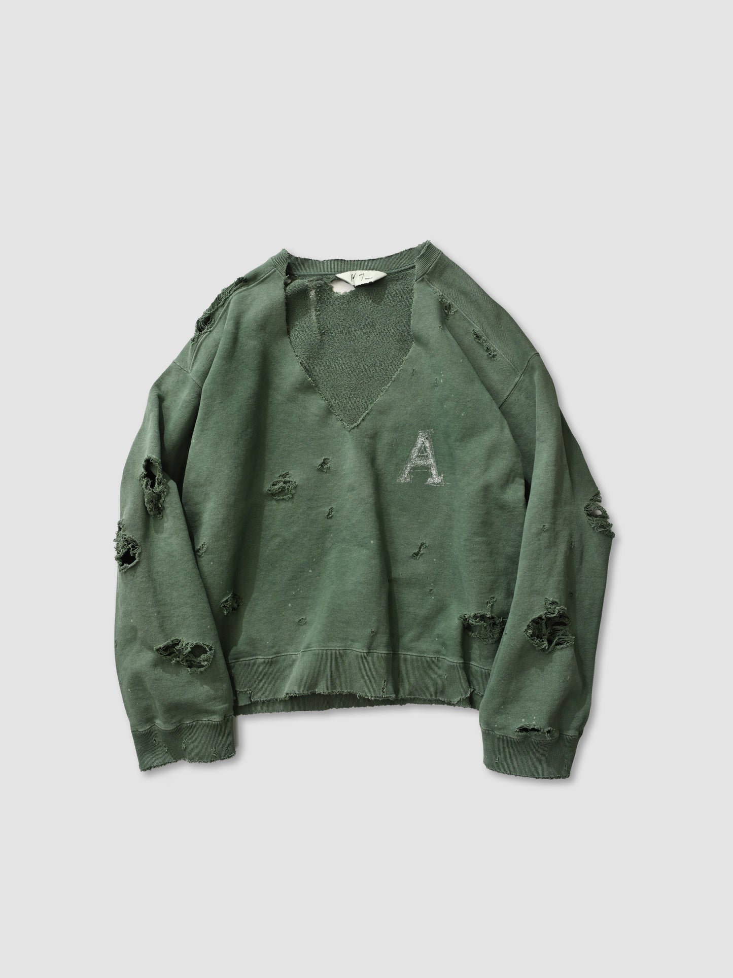 ANCELLM / HARD CRASH SWEAT SHIRT -GREEN