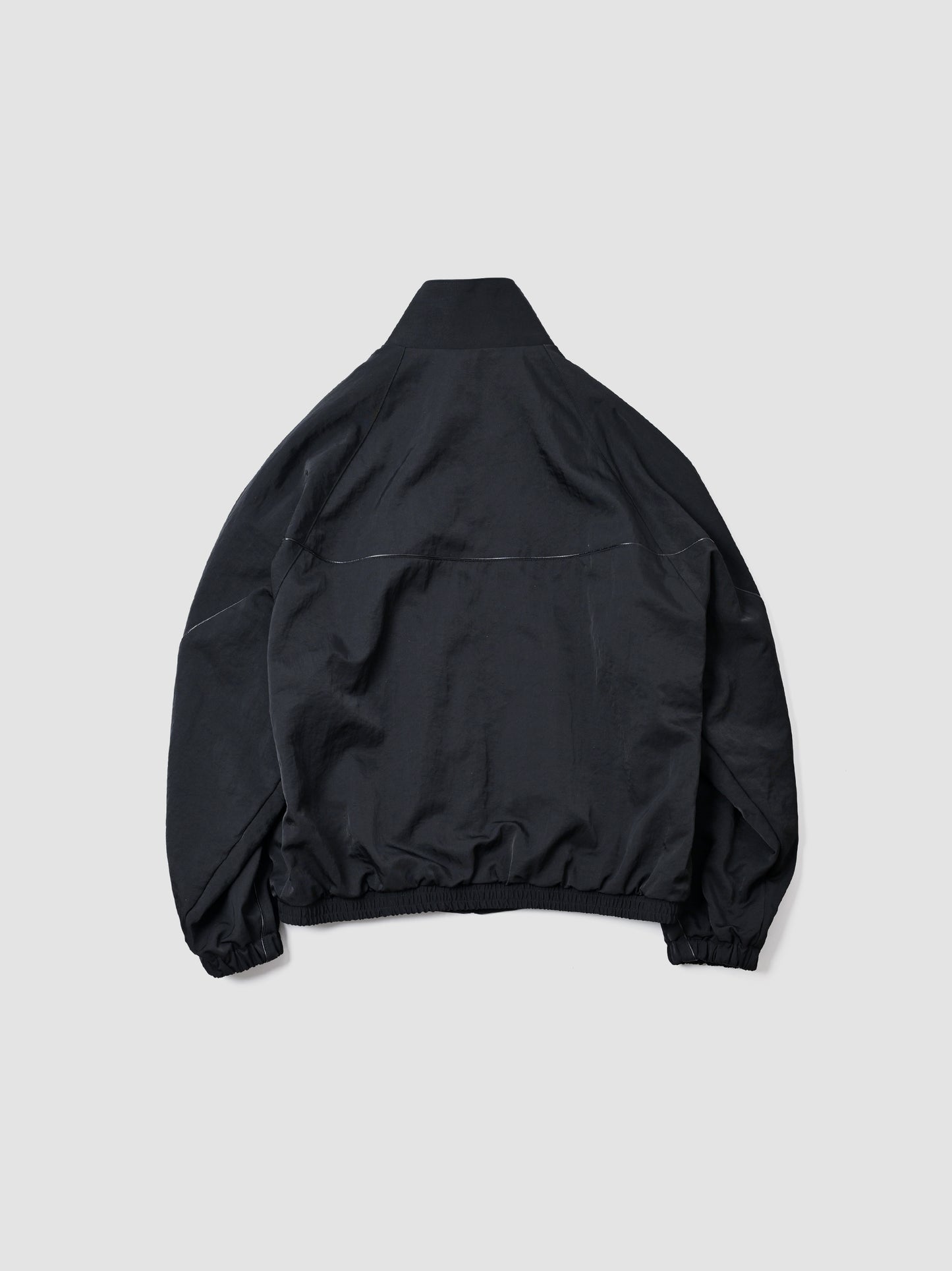 Antwort / LEATHER PIPED BOMBER JACKET -BLACK