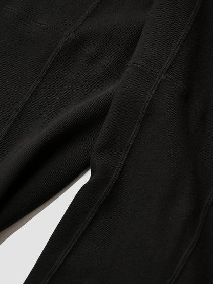 ANCELLM / SWITCHING SMOOTH KNIT PANTS -BLACK