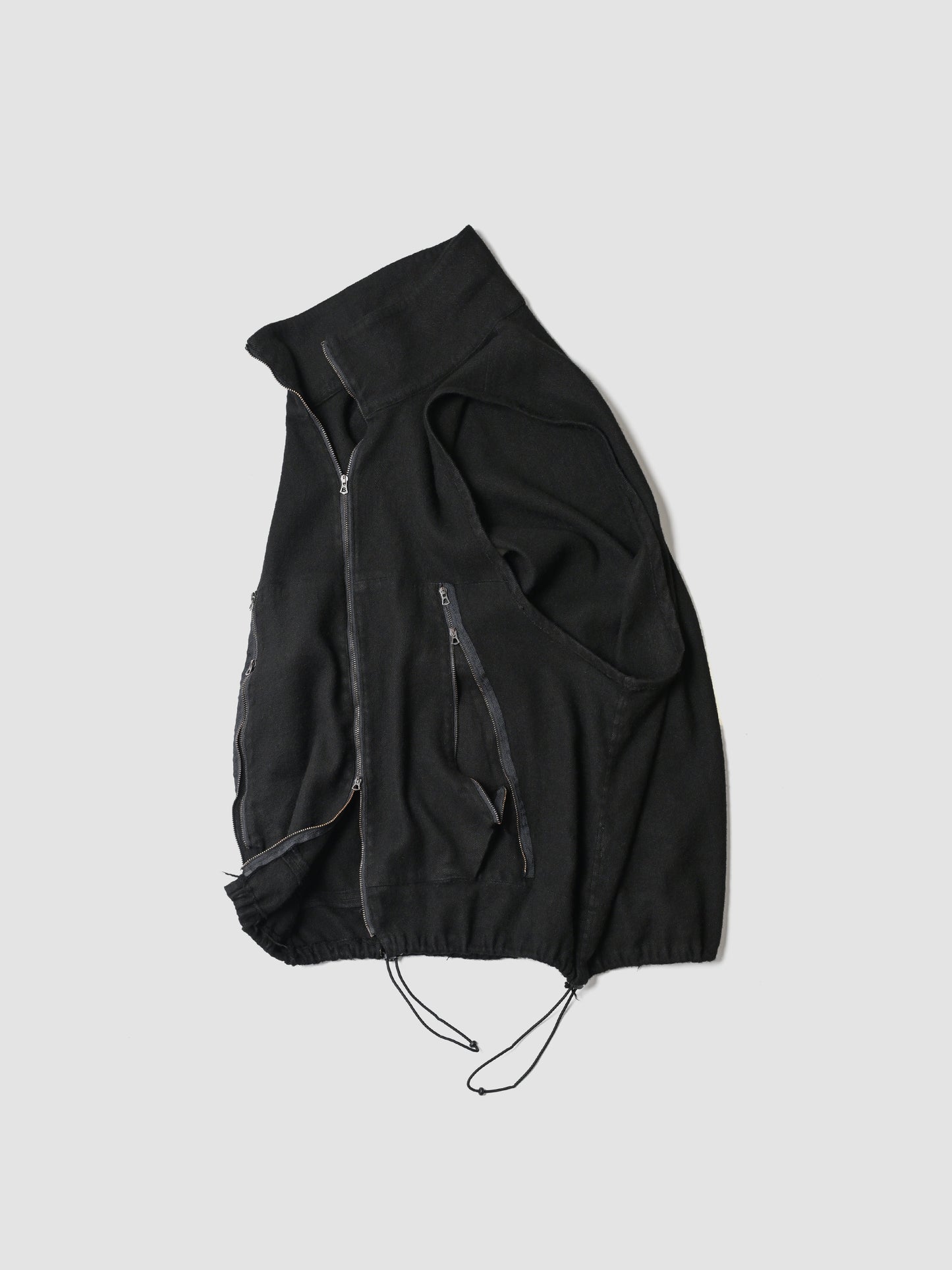 barbell object / flower vest -BLACK