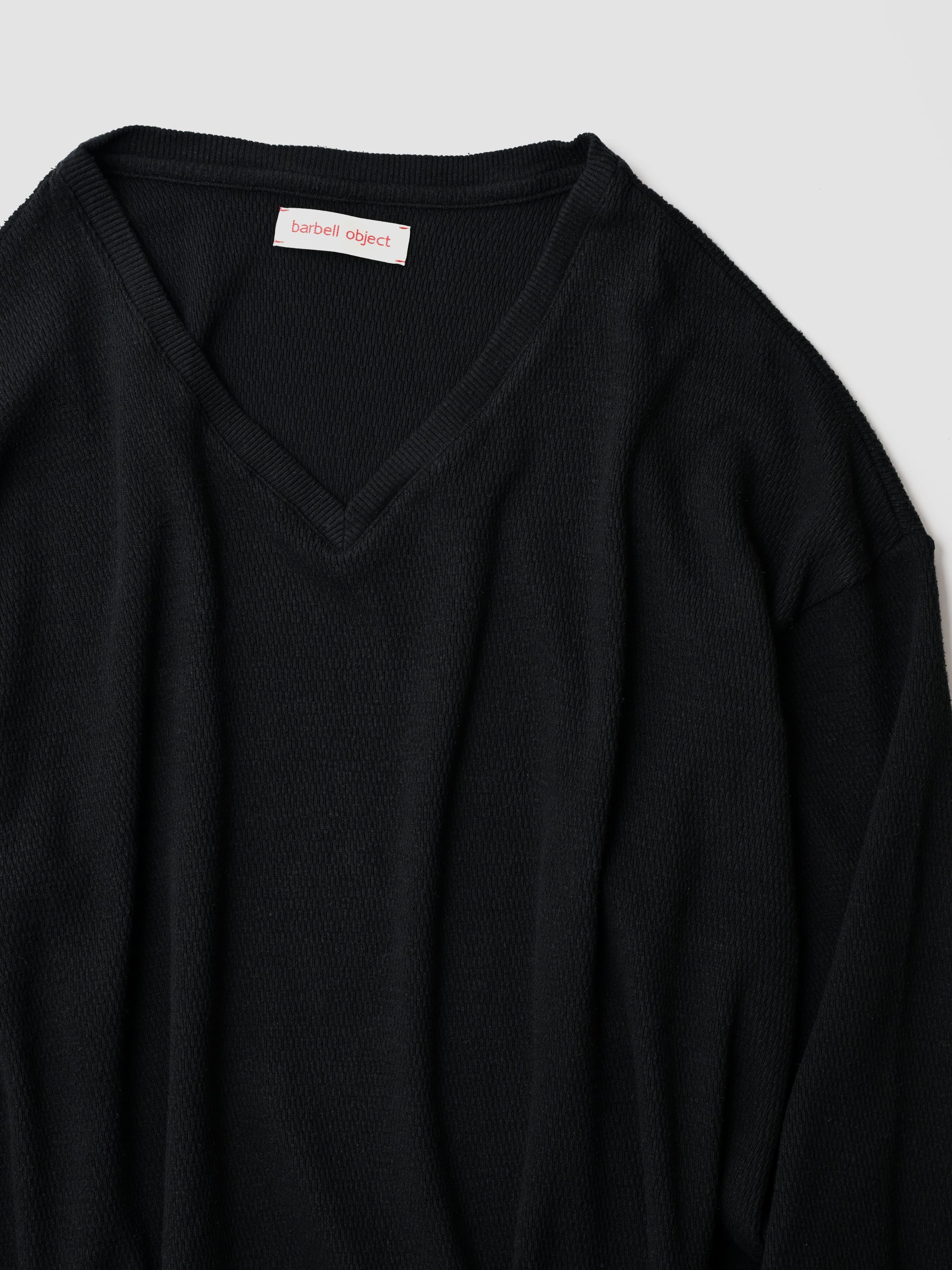 トップス 25aw barbell object nep v top BLACK 1 barbell object / nep v top -BLACK – and father