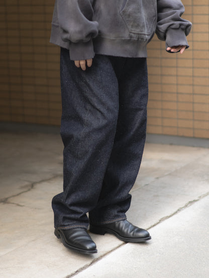 KAPTAIN SUNSHINE / 5P Zipper Front Denim Pants -INDIGO ONEWASH