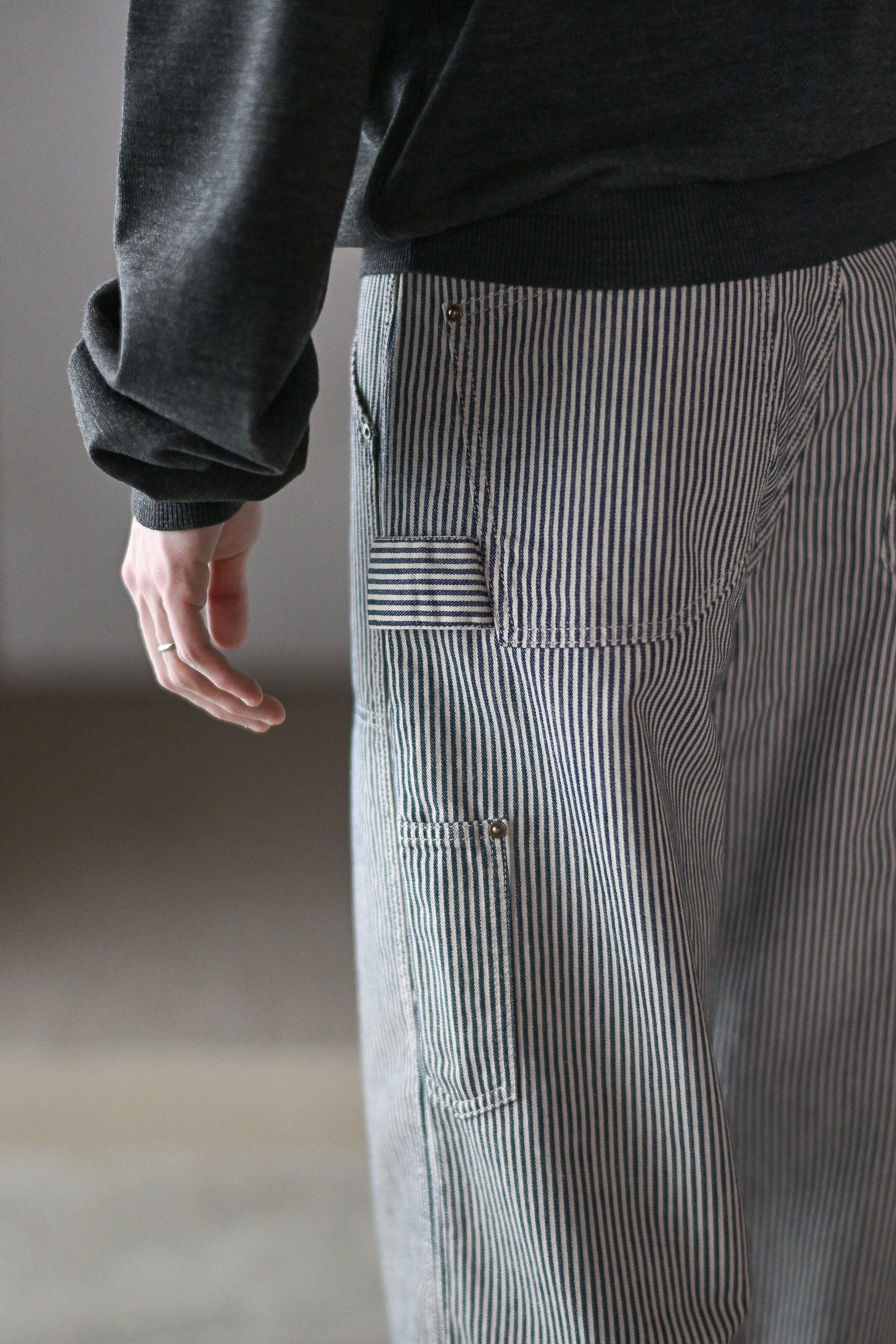 AUBERGE / ANTON -BEIGE×NAVY