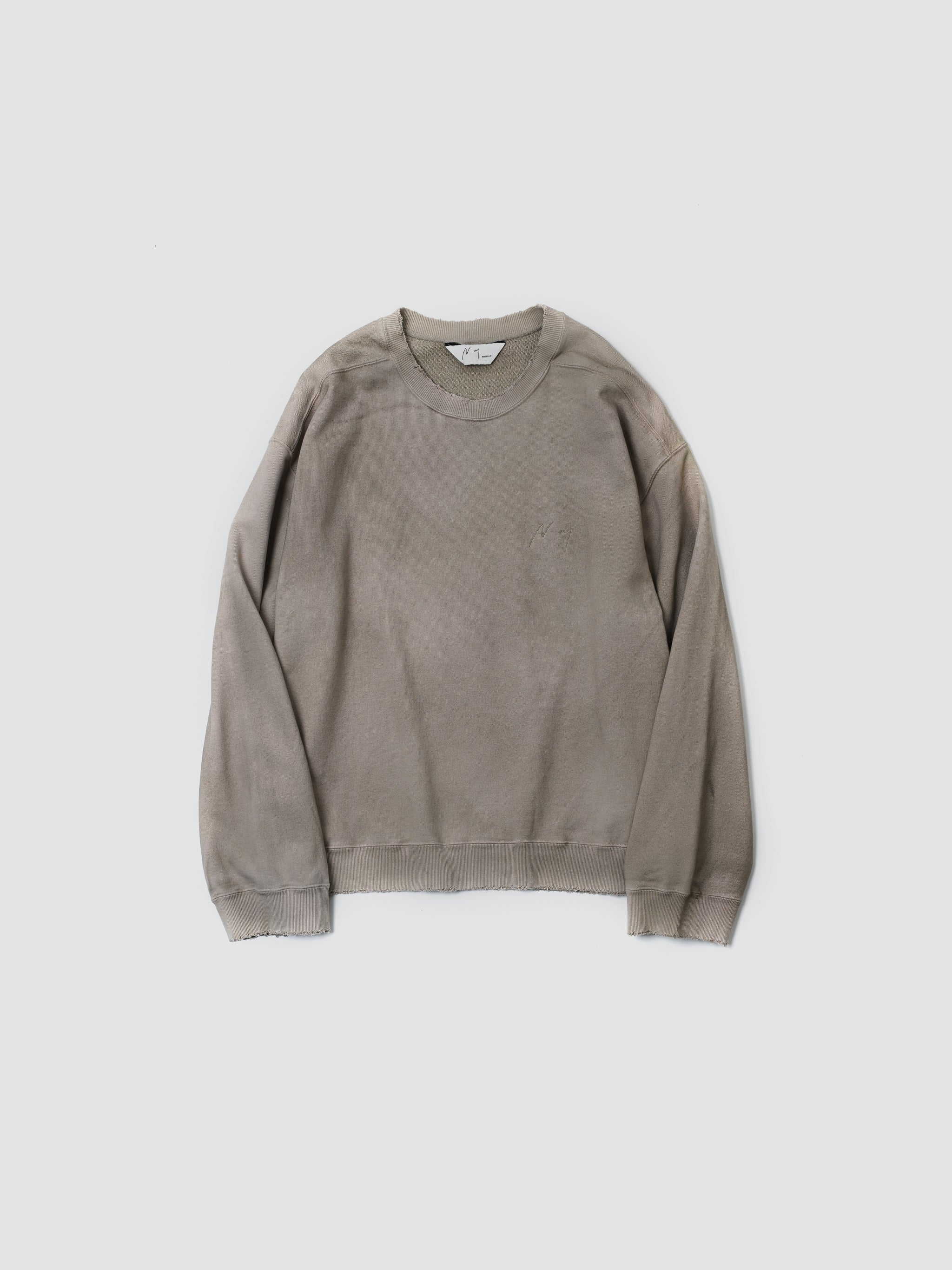 ANCELLM UNEVENNESS SWEAT 新品 SAND 1 ANCELLM アンセルム UNEVENNESS