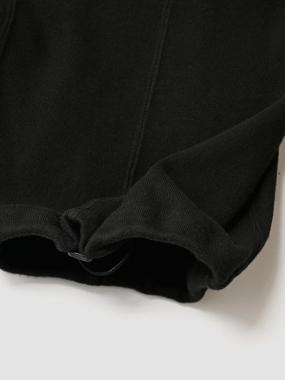 ANCELLM / SWITCHING SMOOTH KNIT PANTS -BLACK