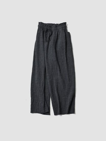 POSTELEGANT / Wool Rever Fulling Wide Trousers -HEATHER CHARCOAL