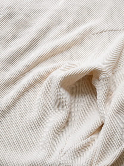 A MACHINE / Thermal Long sleeve T-shirt blanch pattern-city -ECRU