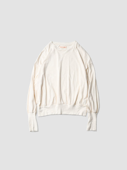 barbell object / bo top (loose) -ECRU