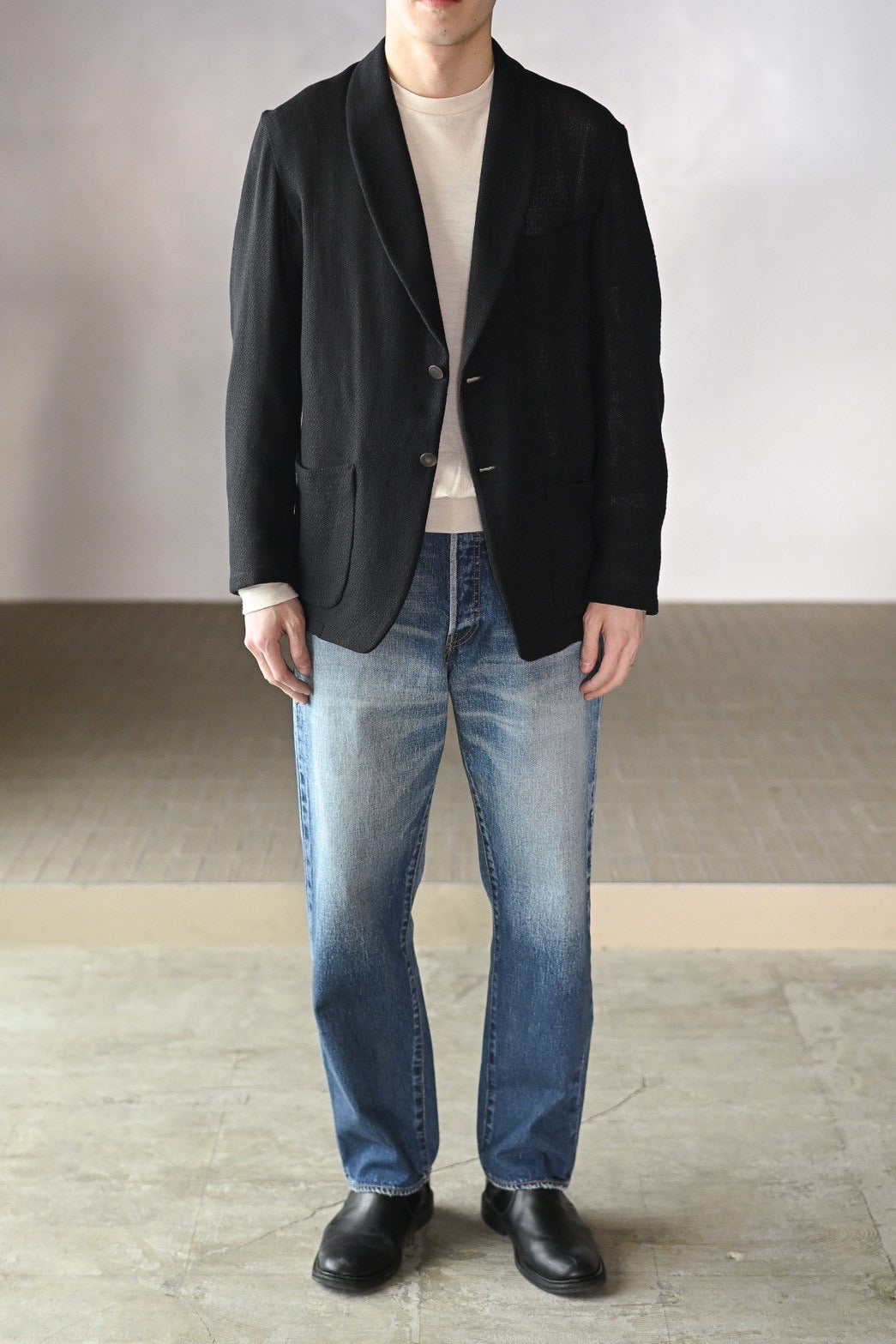 m's braque / S2B SHAWL JACKET -BLACK